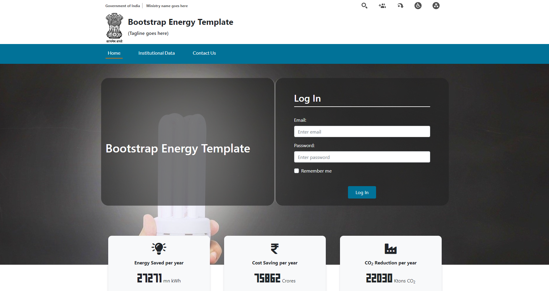 Bootstrap Energy Template User Experience Design & Technology